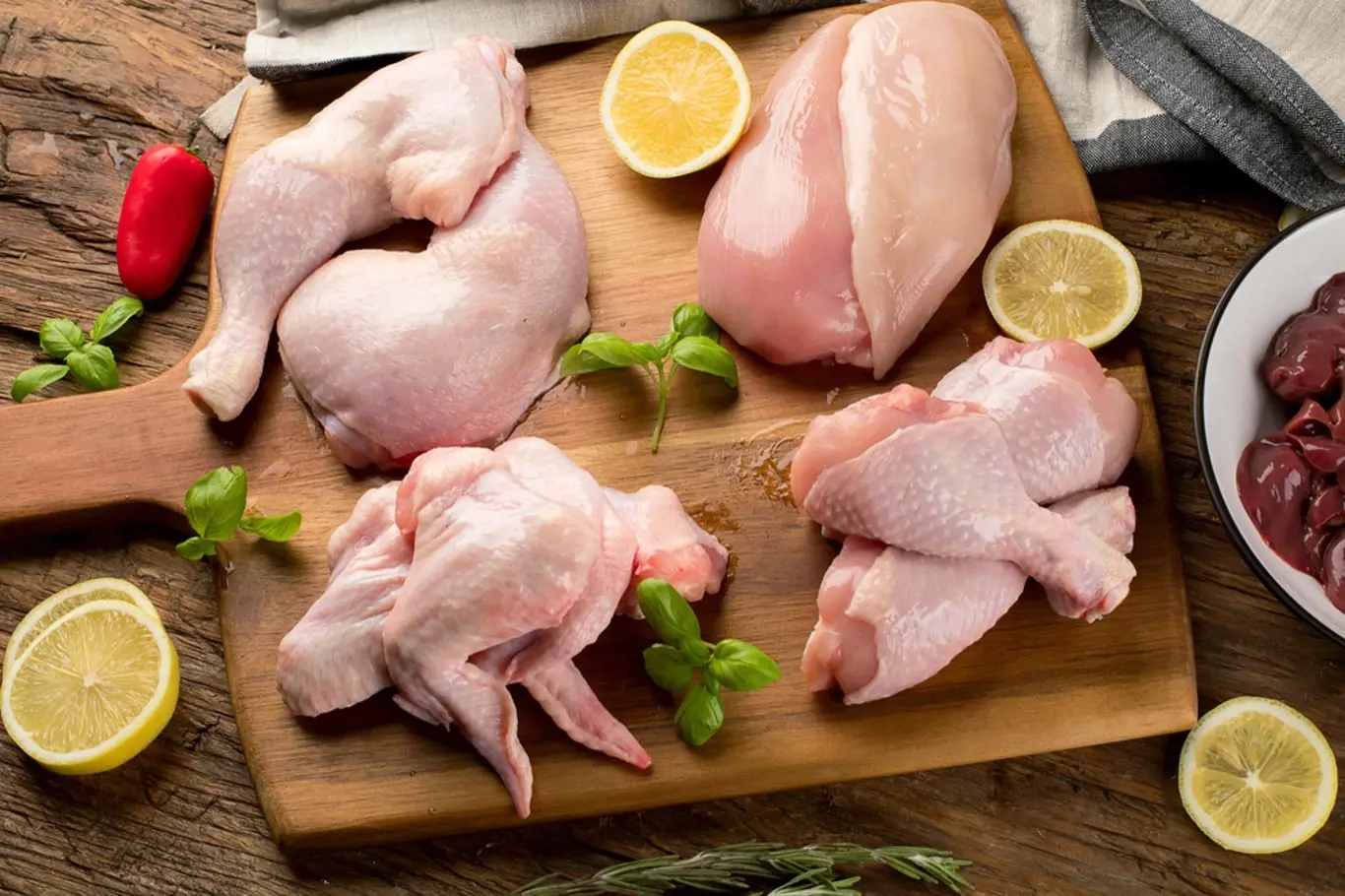 Kuřecí maso je nutné dobře tepelně zpracovat, jinak je možná nákaza salmonelou.