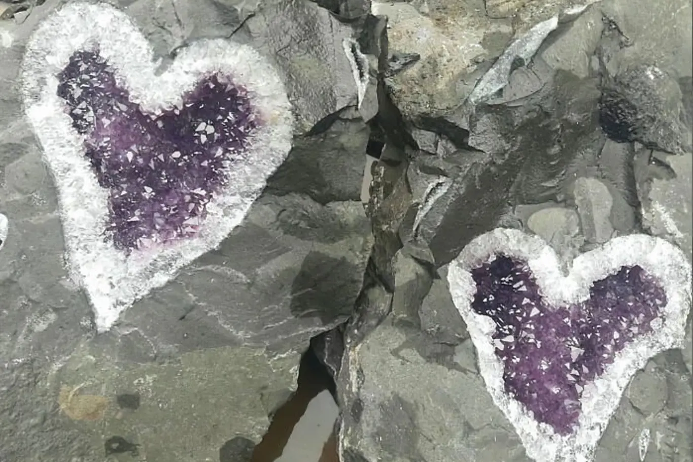 Skupina horníků zůstala ohromena, když objevila ohromující shluk třpytivých krystalů ametystu
