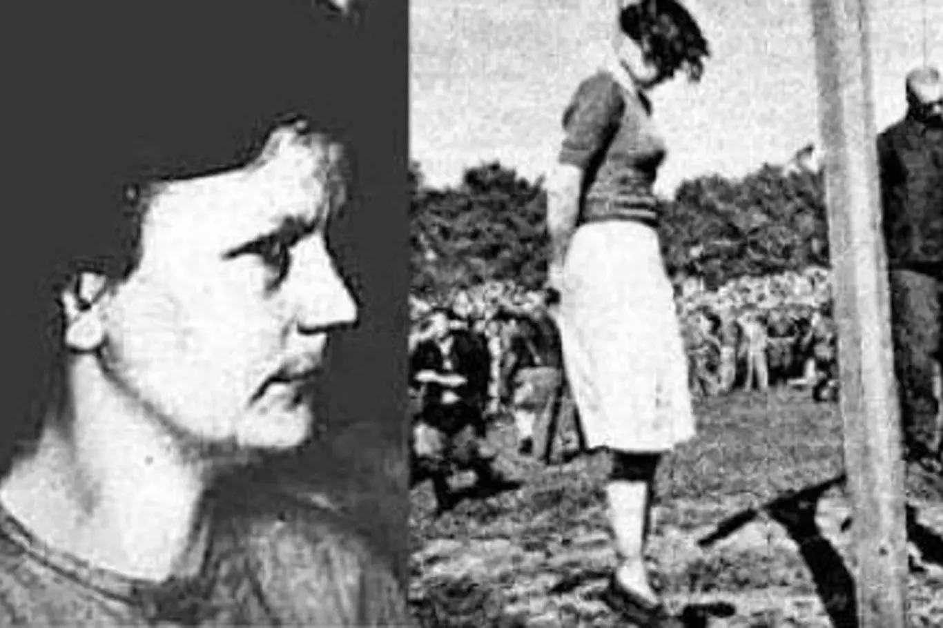 Gerda Steinhoff, nacistická dozorkyně z koncentračního tábora Stutthof byla za své válečné zločiny dne 4. července 1946 veřejně popravena.