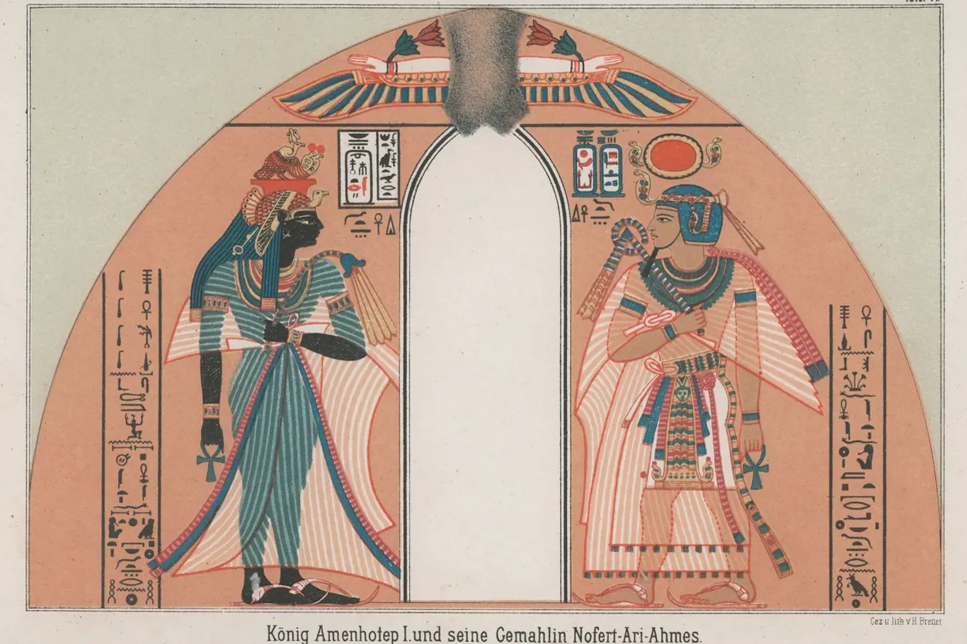 Královská manželka Ahmose-Nefertariri s Ahmosem I.