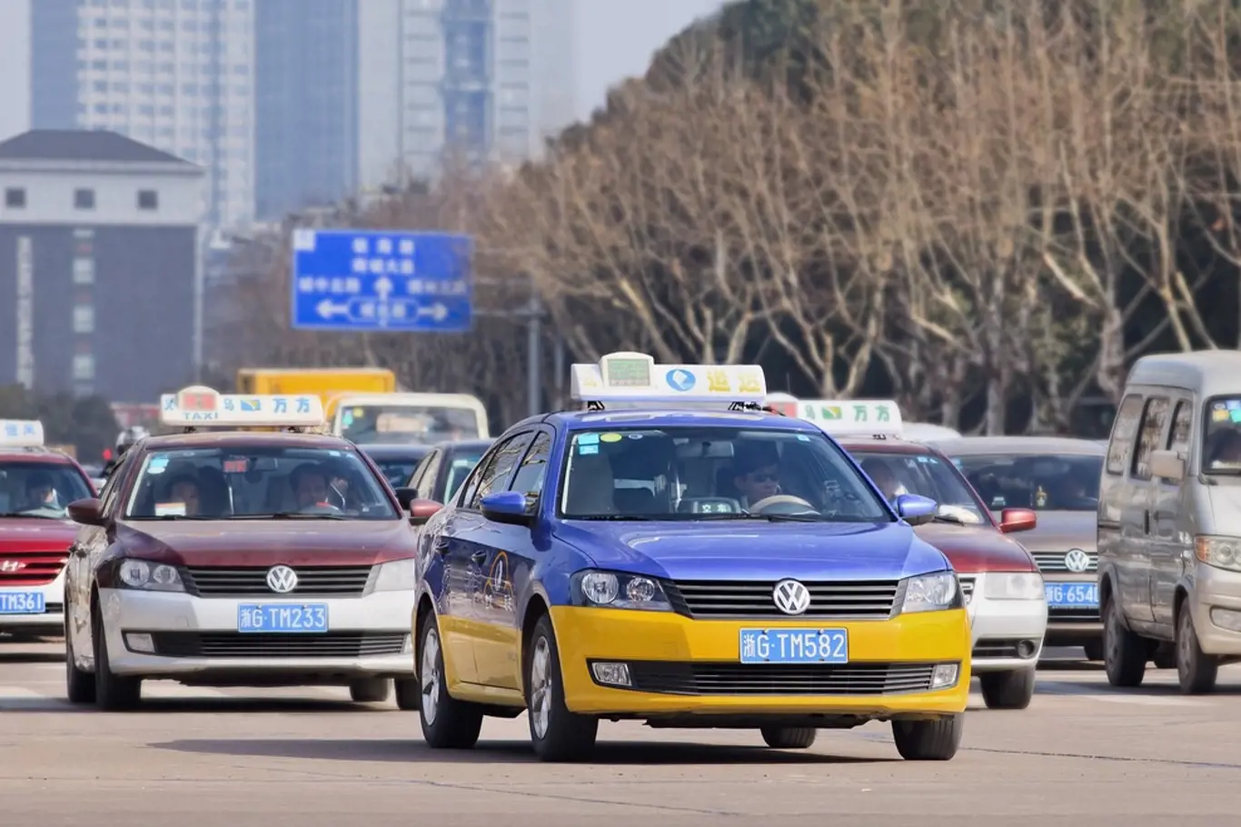 Vozy VW si v Číně oblíbili také taxikáři. 