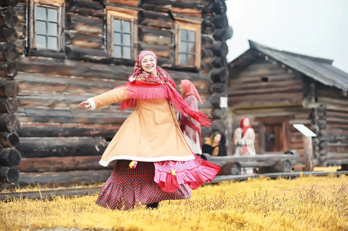 Tanec ve slovanské vesnici