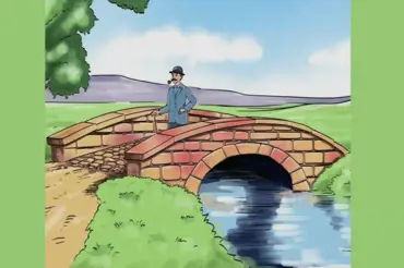Hlavolam pro chytré: Na obrázku muže na mostě je logická chyba. Supeinteligentní lidé ji vidí do 5 vteřin