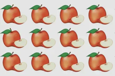 Výzva pro chytré s dobrým postřehem: Najděte do 5 vteřin mezi jablky jedno odlišné. Dá to jen 10 % lidí