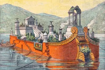Prohlédněte si záběry vraků luxusních „lodí rozkoší“ císaře Caliguly. Využíval je k nezřízeným orgiím