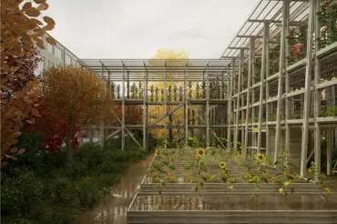 Zahradu pro zeleninu si ve vnitrobloku sami sestavíte z modulů, prozradil architekt