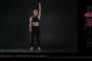 Video: Tlak s odporovou gumou / Shoulder press with resistance band