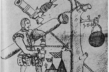 Toto jsou nákresy geniálního vědce z 16. století. Obsahují podrobné popisy vícestupňových raket