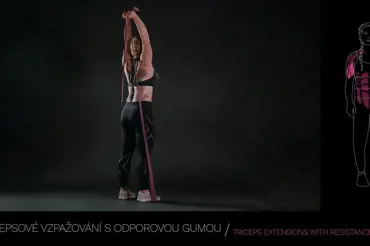 Tricepsové tlaky s odporovou gumou / triceps extensions with resistance band
