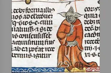 Vědci našli ve středověkém rukopise postavičku z Hvězdných válek. Roztomilá podobnost vás pobaví