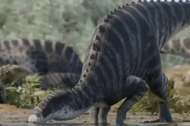 Vědci našli nového dinosaura a oživili ho ve fantastické animaci. Zuby obřího monstra mohly štípat dřevo