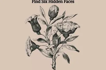 Tímto rébusem testovali lidé IQ před 100 lety: Najděte v květinách za 9 sekund 6 skrytých tváří. Dáte to?