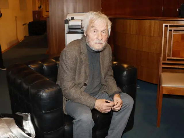 Jan Saudek 1. 4. 2025 při zahájení vernisáže k jeho 90. narozeninám