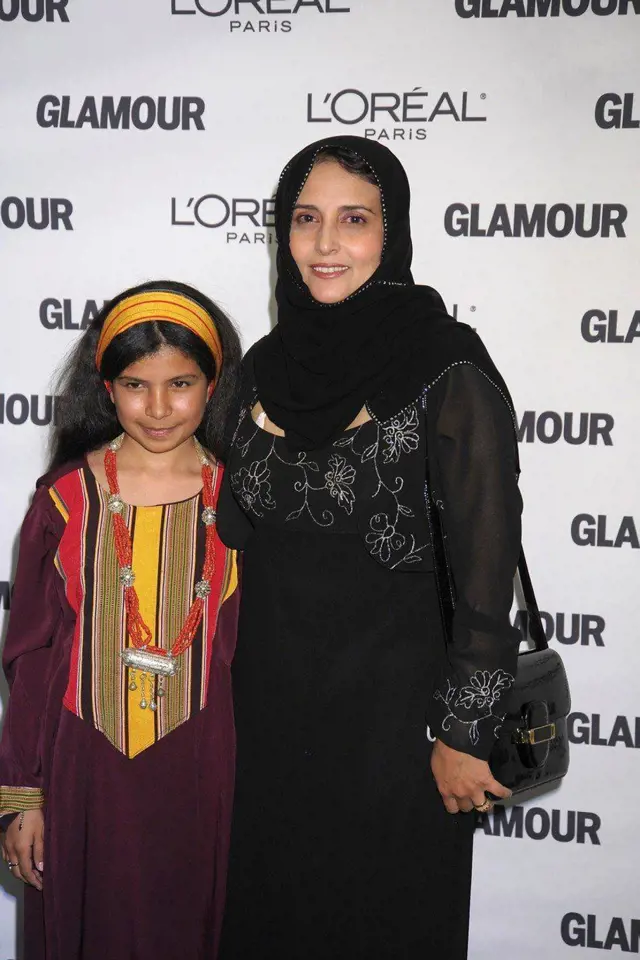 Nujood Ali s Shada Nasser na předávání cen časopisu Glamour.