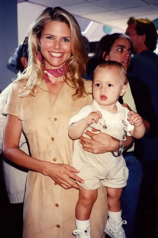 Chtistie se svým synem v roce 1987.