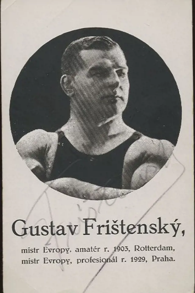 Autogram Gustava Frištenského.