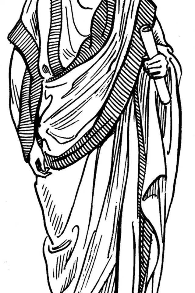 Toga praetexta,  nosili ji vysocí hodnostáři, byla bílá s purpurovým lemem. Toga byl svrchní oděv starověkého římského občana, který se nosil jen na veřejnosti.