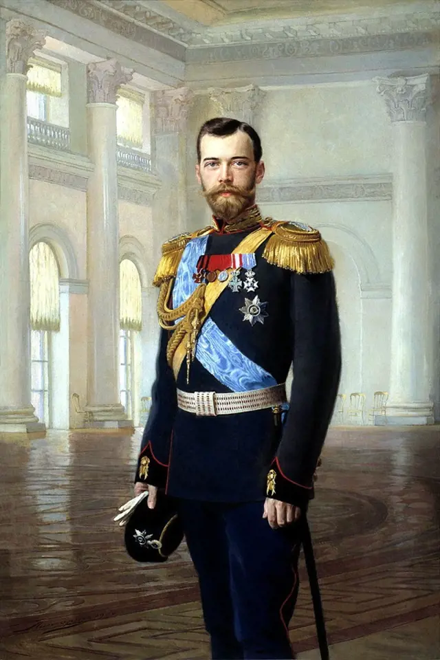 Car Mikuláš II. na portrétu Earnesta Lipgarta