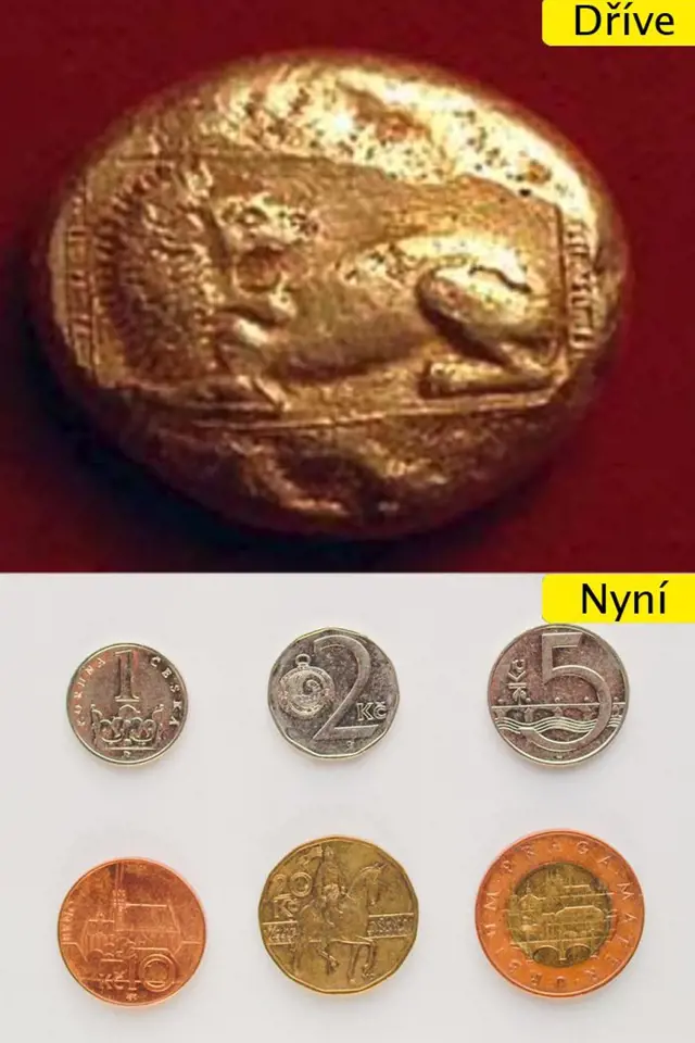 Mince - teď jsou kulatější, mají přesnou gramáž a nedělají se z drahých kovů jako dříve