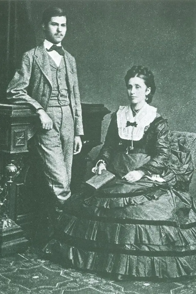 16letý Sigmund Freud se svou matkou