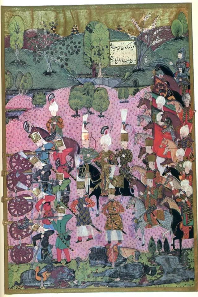 Dobové zobrazení bitvy u Moháče, které se stalo Ludvíku Jagellonskému osudným