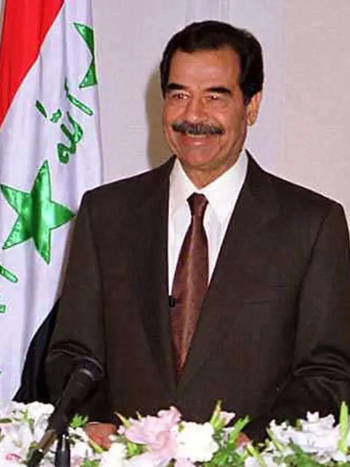 Saddám Husajn v roce 2001
