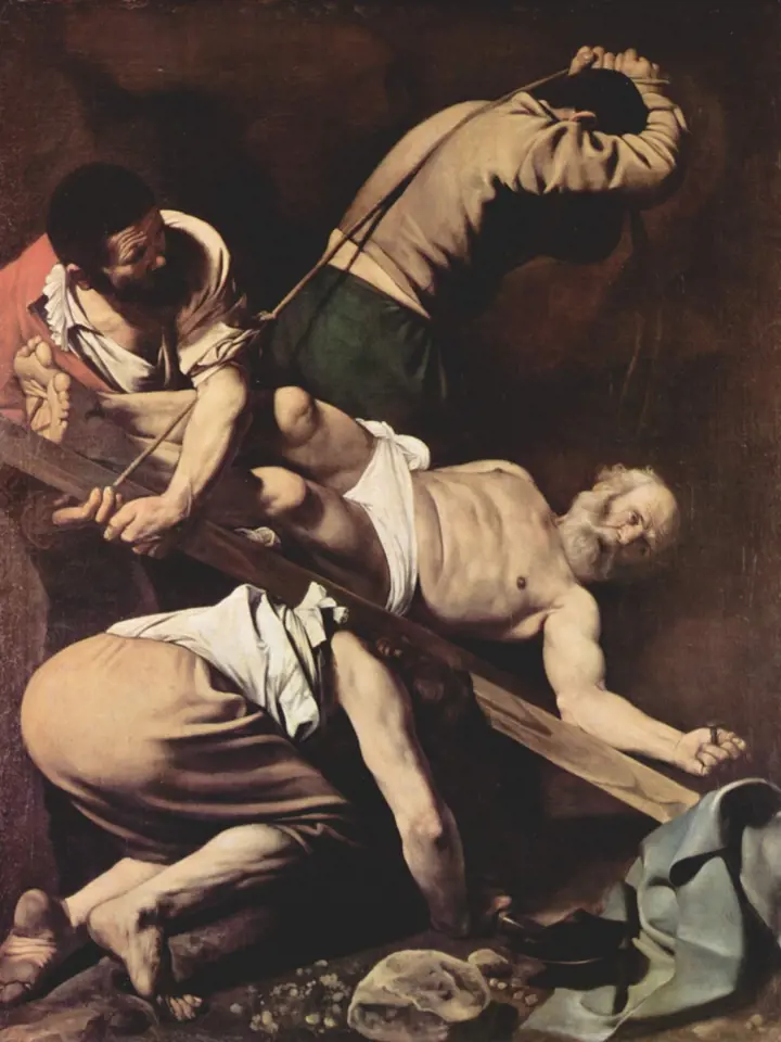 Ukřižován nebyl pouze Ježíš Kristus, ale i další ranní křesťané. Na obraze od Caravaggia je zachyceno ukřižování svatého Petra.