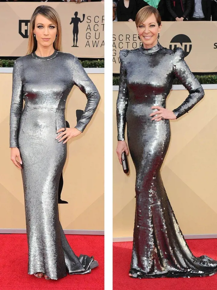 Natalie Zea a Allison Janney měly modely od různých návrhářů, přesto vypadaly, že jsou oblečené téměř stejně.