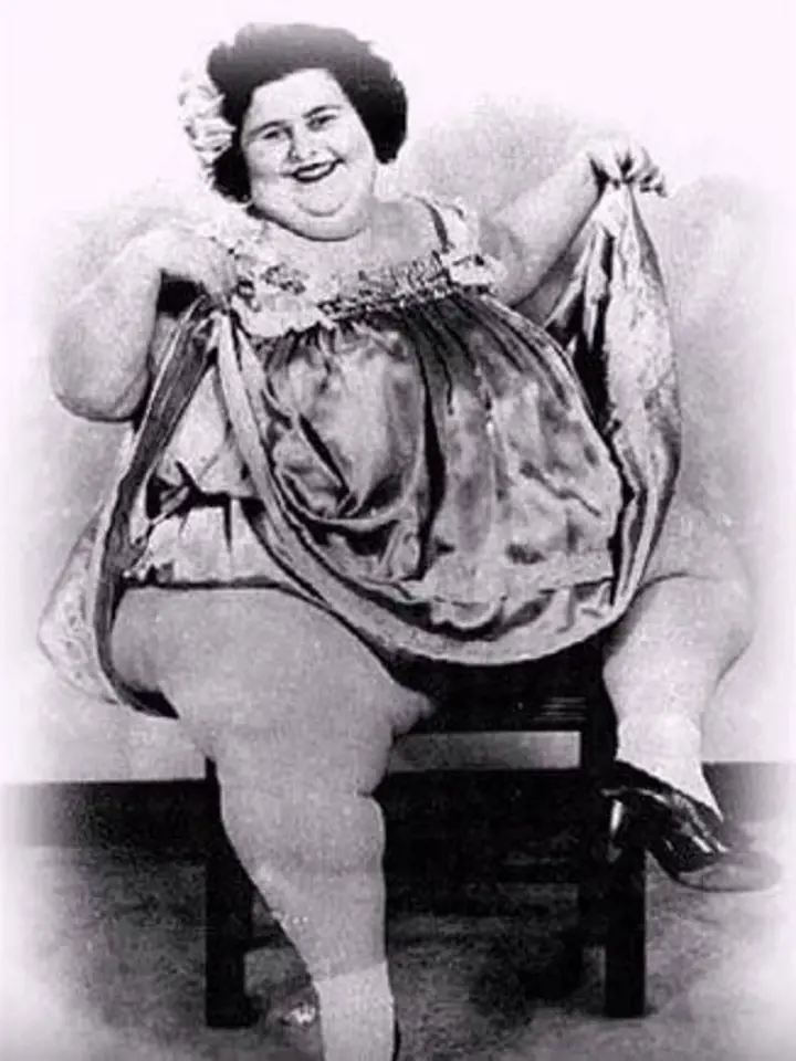 Dolly Dimples vystupovala jako nejkrásnější tlustá žena na světě.