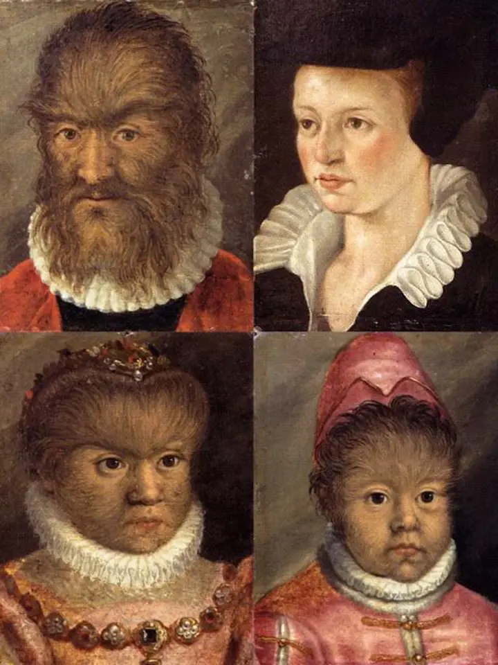 Petrus Gonsalvus a s rodinou