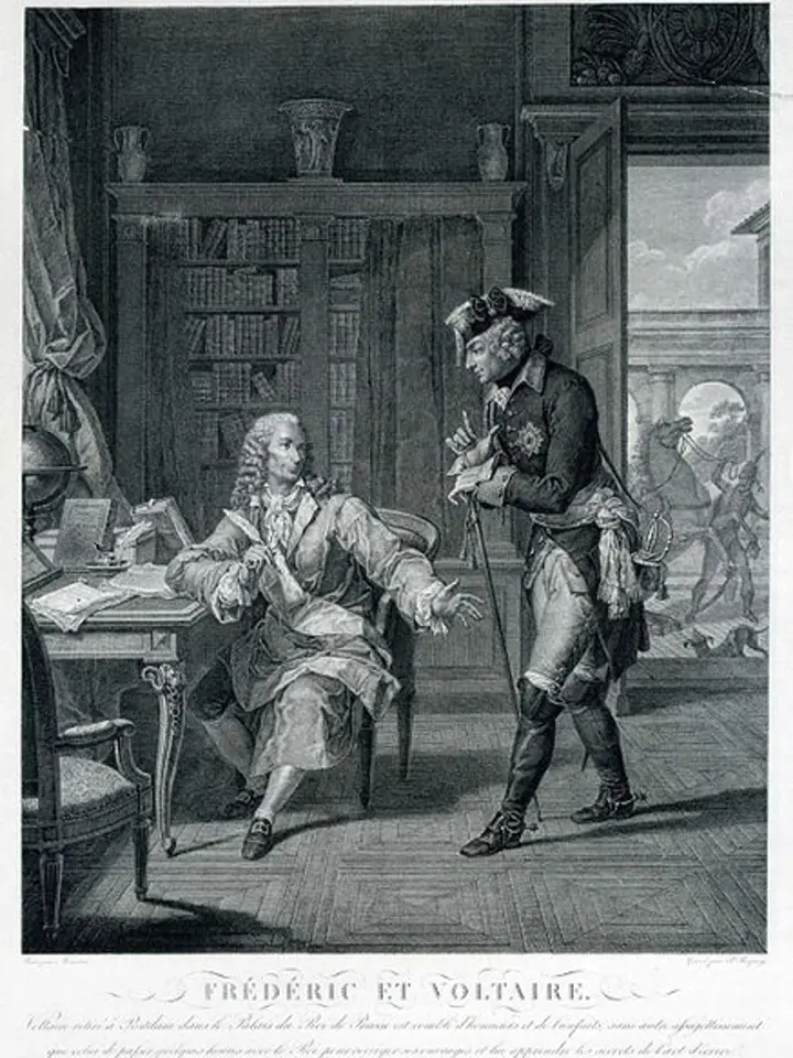 Fridrich II. Veliký a Voltaire v Sanssouci