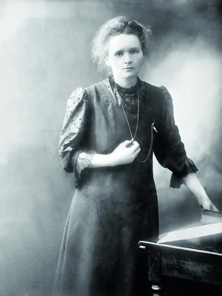 Marii Curie-Skłodowska, první nositelka Nobelovy ceny za fyziku a pak i za chemii.