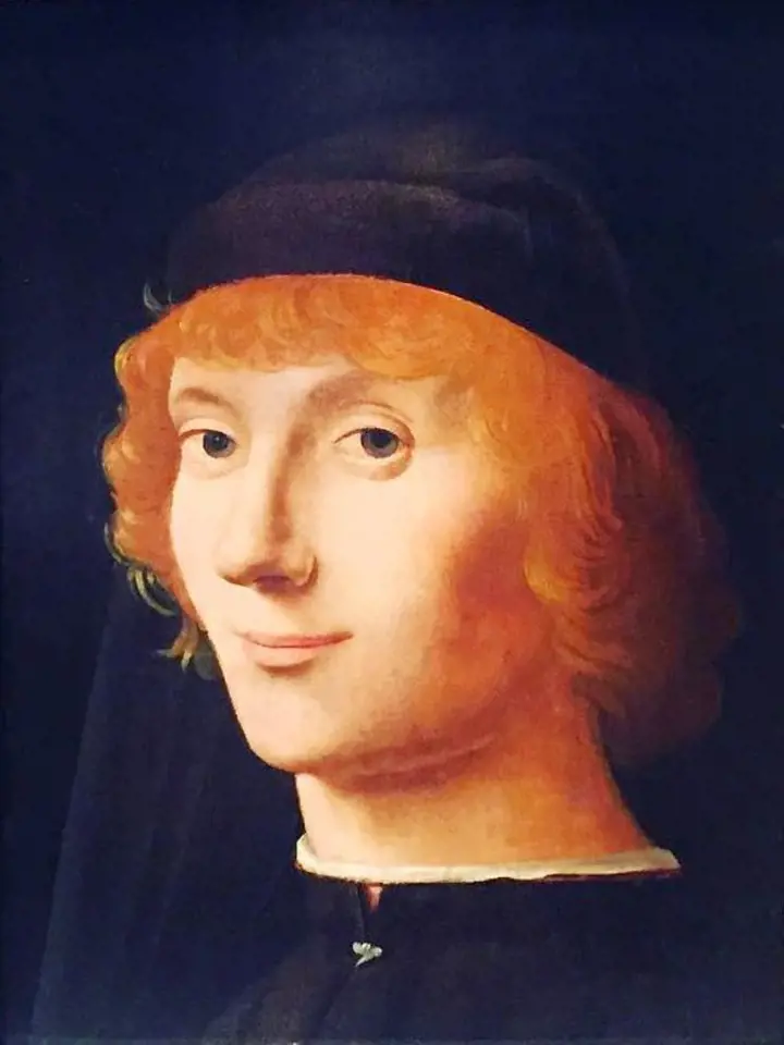 "Portrét mladého muže" od Antonella da Messiny z roku 1470, který předběhl Da Vinciho Monu Lisu