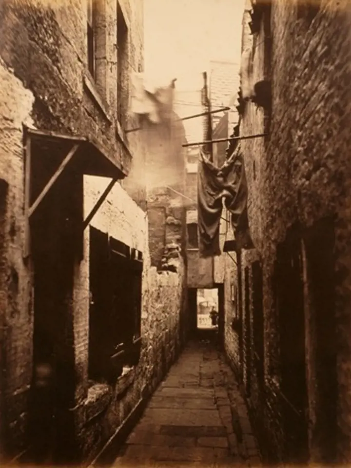 Chudá čtvrť v Galsgow v roce 1871