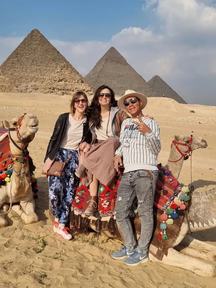 S přáteli v Egyptě.