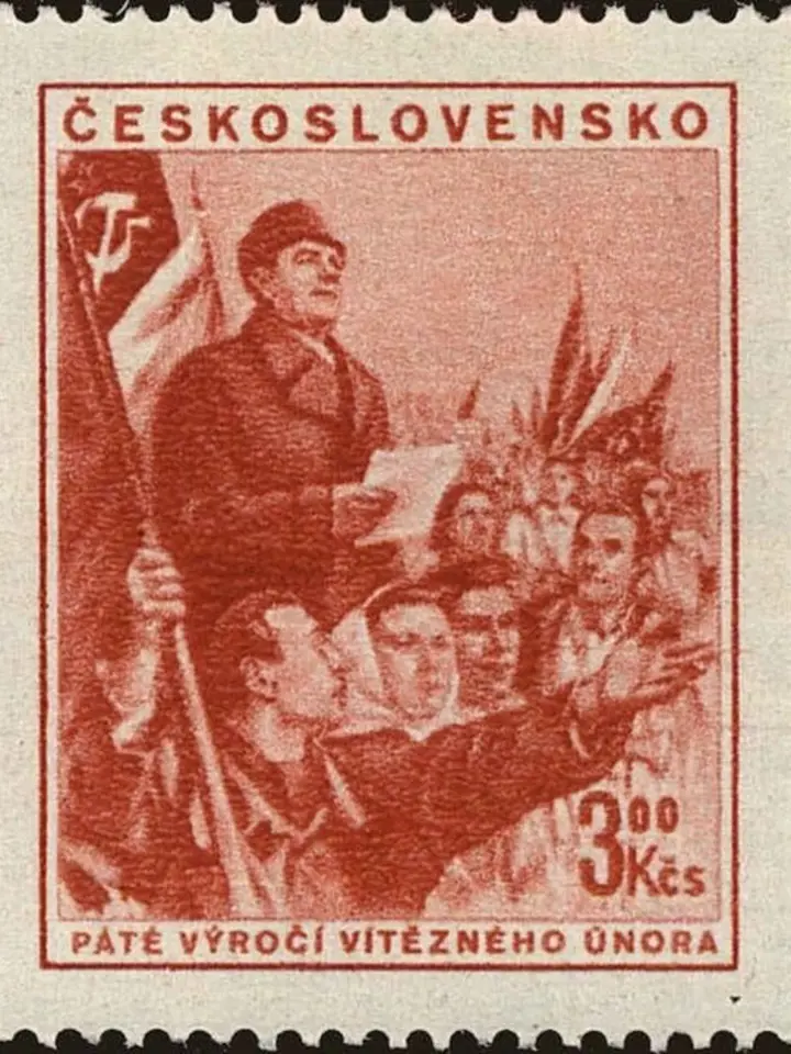 Klement Gottwald na poštovní známce