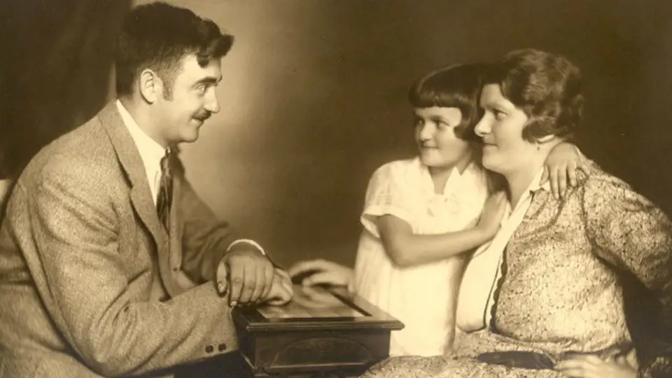 Anton Schmid s rodinou