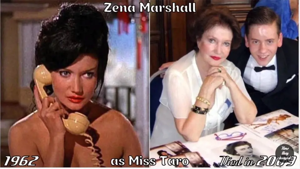 Herečka Zena Marshall coby Miss Taro
