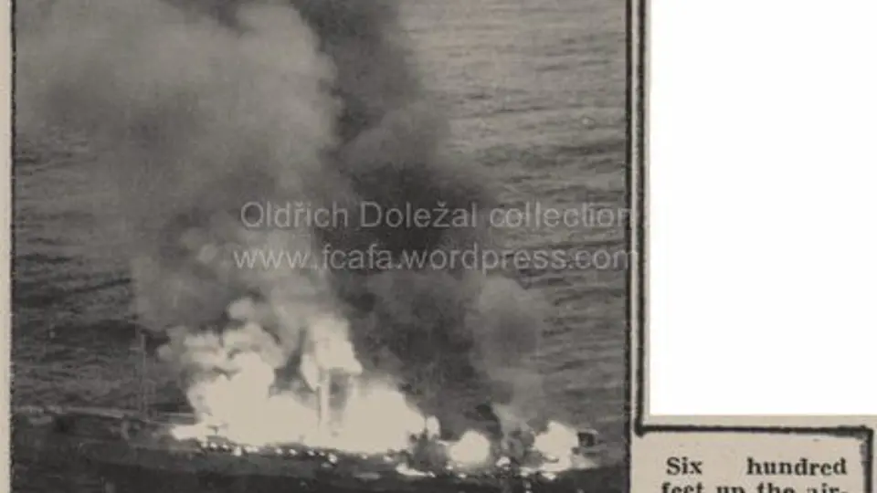 Dobové novinové články o potopení německé lodi Alsterufer českými letci
