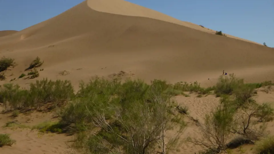 Písečná duna v Národním parku Altyn-Emel