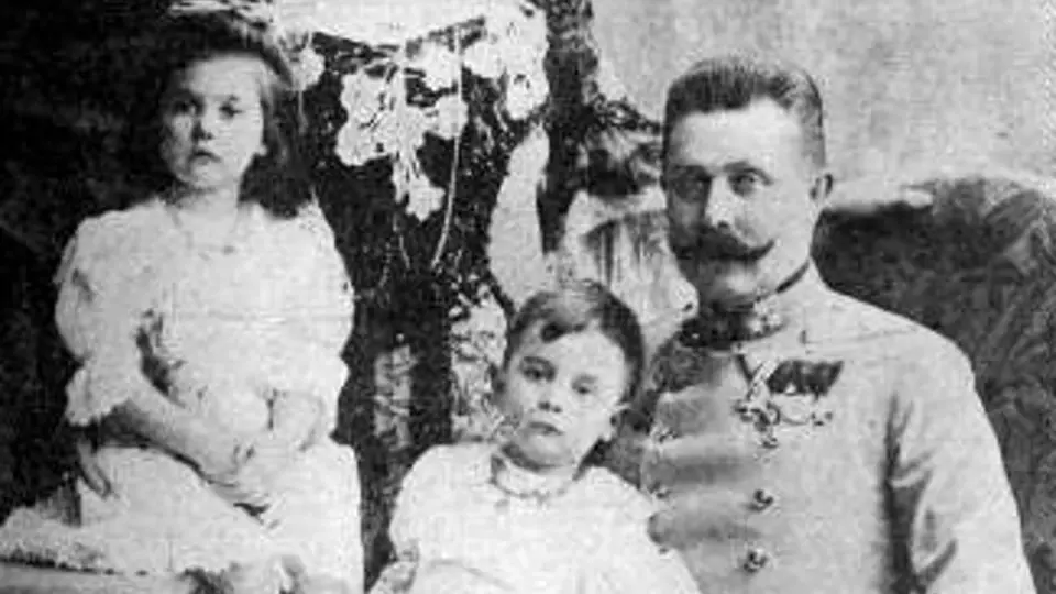 František Ferdinand d´Este s rodinou