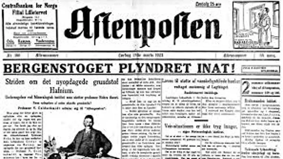 Noviny Aftenposten otiskly nesmělou reklamu na detektivku. Právě tak vznikla tradice velikonočních příběhů.