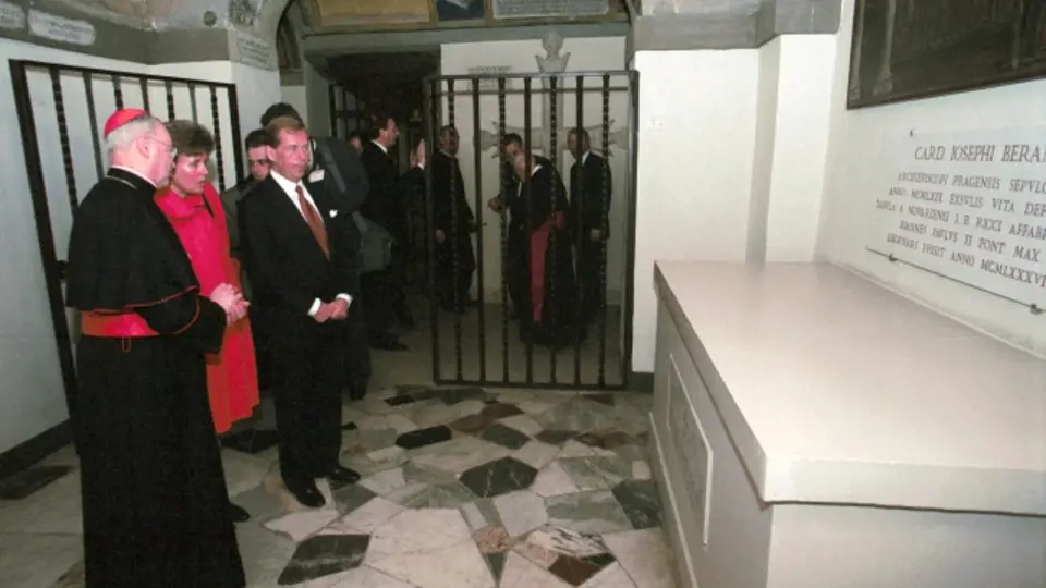 Kardinál Josef Beran a jeho hrob v Římě