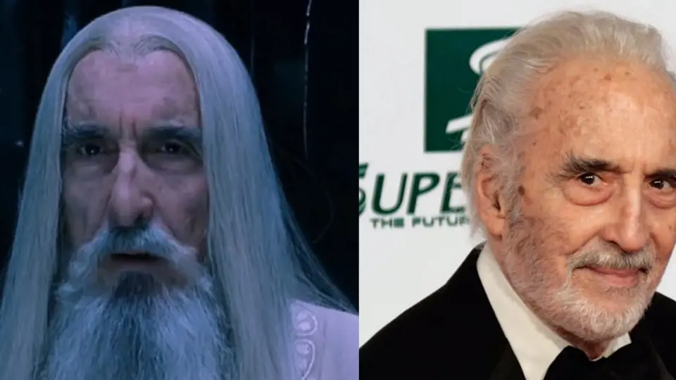 Saruman, pobočník Saurona, který přeběhl z dobré strany na temnou. Hrál ho Christopher Lee, milovník Pána prstenů, který od dětství toužil hrát Gandalfa, ale nakonec mu role moudrého bílého čaroděje seděla více. Přátelil se s J. R. R. Tolkienem.