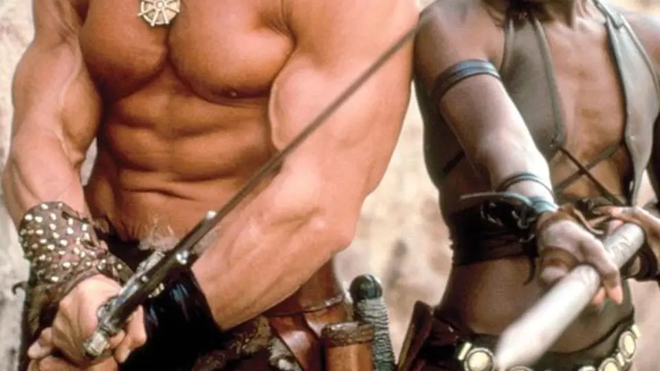 Grace Jones ve filmu Ničitel Conan po boku Arnolda Schwarzeneggera.