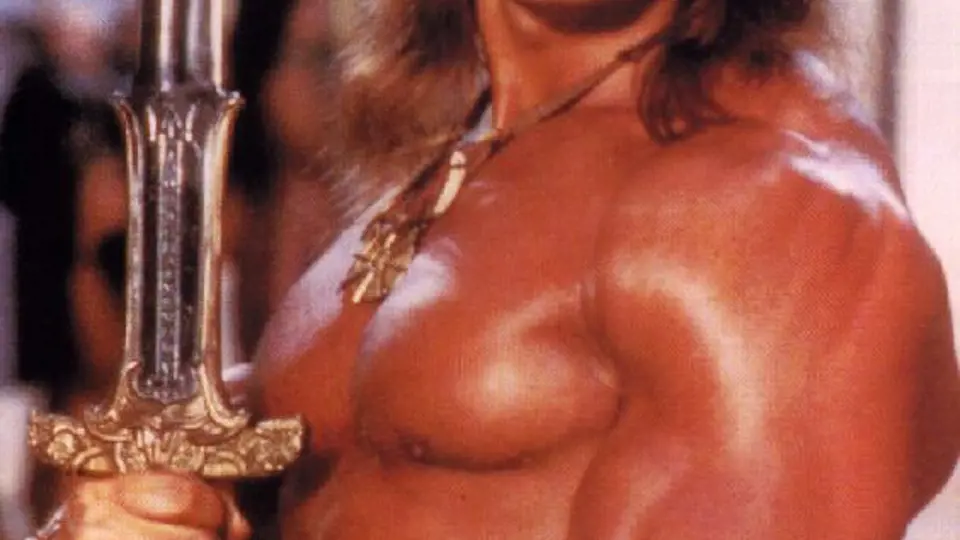 Arnold Schwarzeneger jako Barbar Conan.