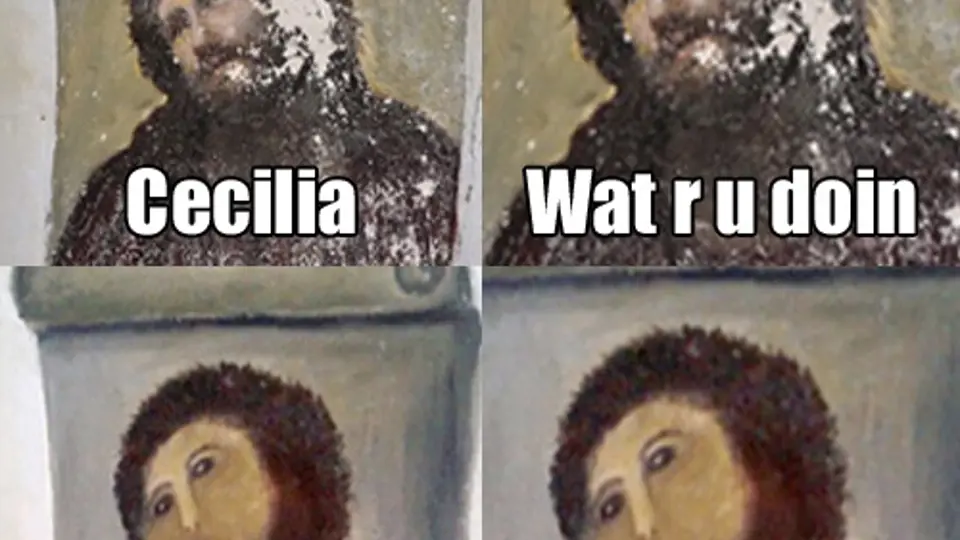 Nepovedené restaurování fresky Ecce Homo před šesti lety vedlo k celosvětové tvorbě internetových memů i k mnoha recesím