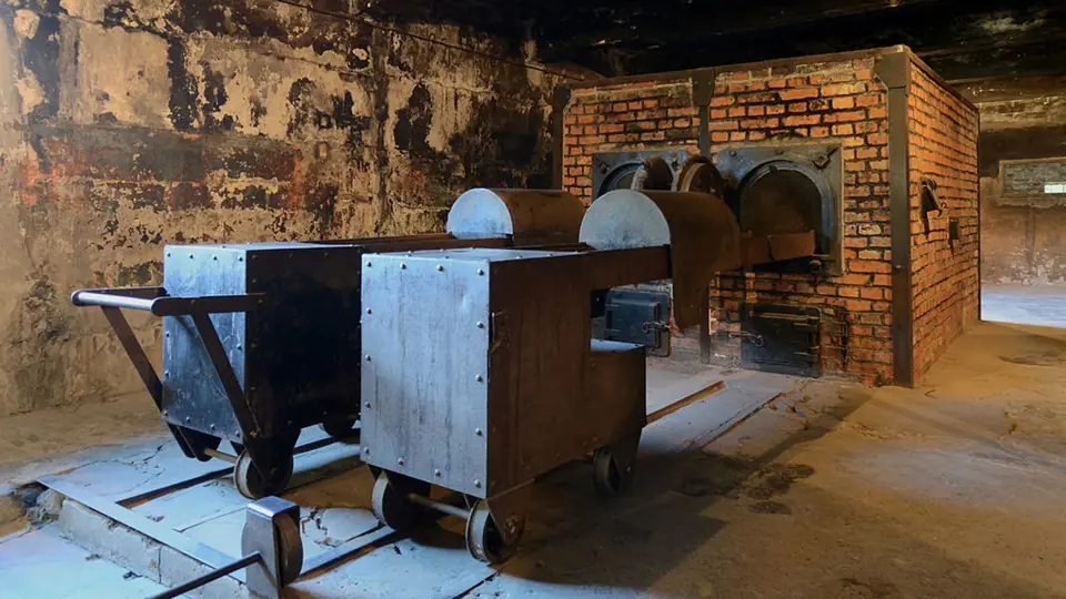 Zrekonstruované pece v Osvětimi