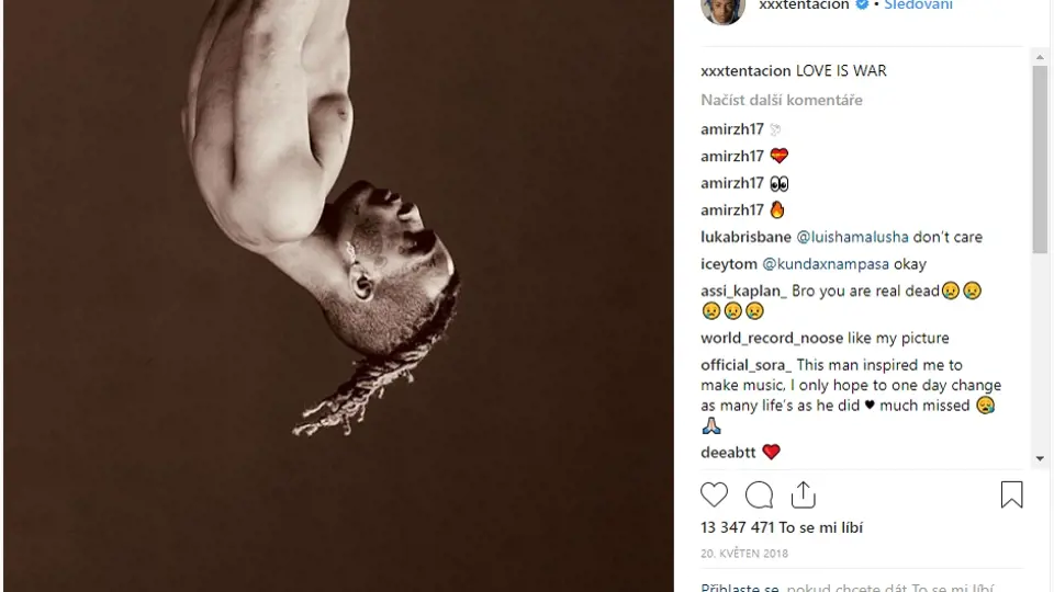 4. místo - Poslední fotografie rappera XXXTentacion před srmtí