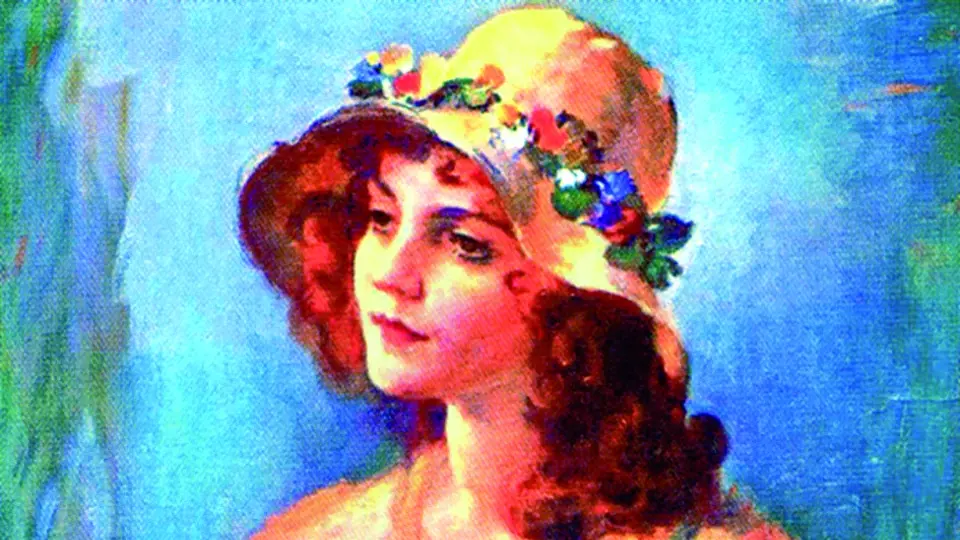 Blanka Waleská na obraze Františka Naskeho, nazvaného Světlý akord 1930. Její portréty se výborně prodávaly a Blanka dostávala slušný honorář.